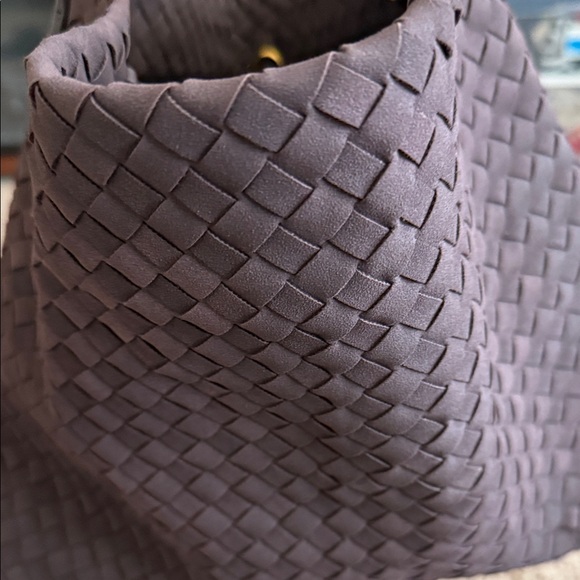 Amazon Woven Shoulder Bag in Dark Brown - Picture 2 of 2